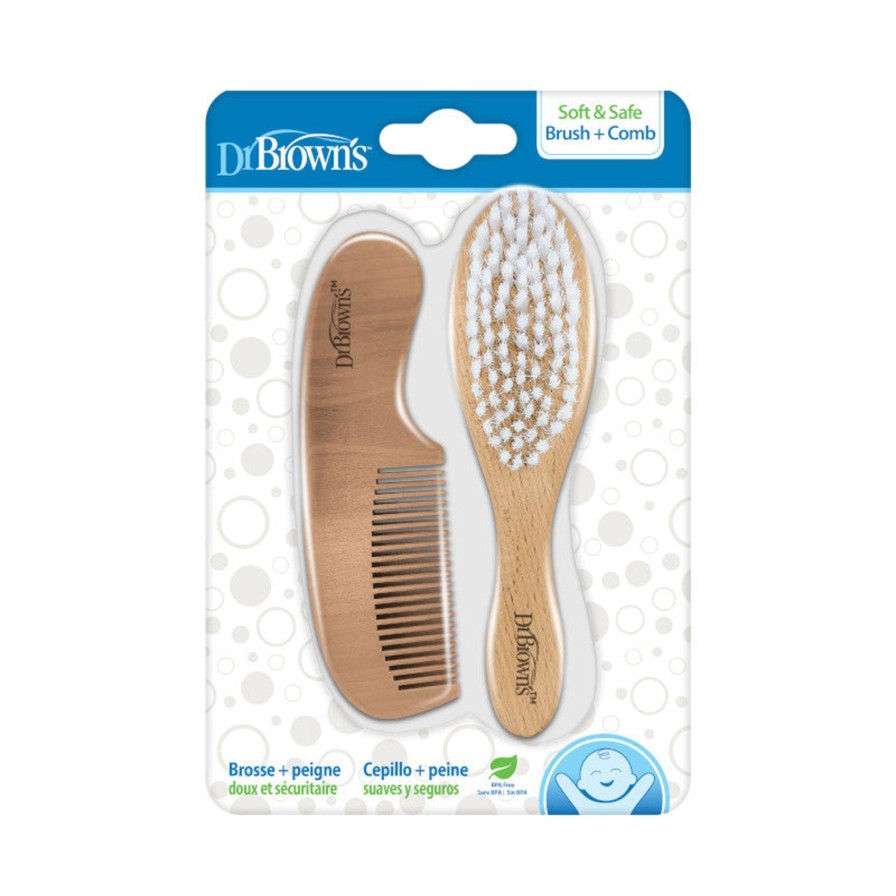 Baby Care Dr Browns | Dr. Brown'S Soft & Safe Brush + Comb Set